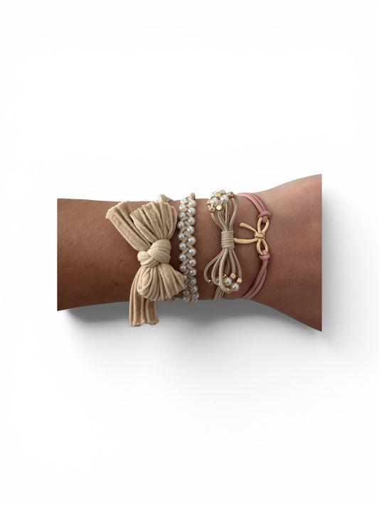 Bow Hair Tie & Bracelet Set