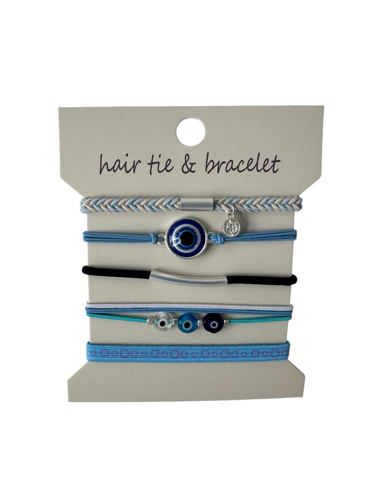 Evil Eye Hair Tie & Bracelet Set